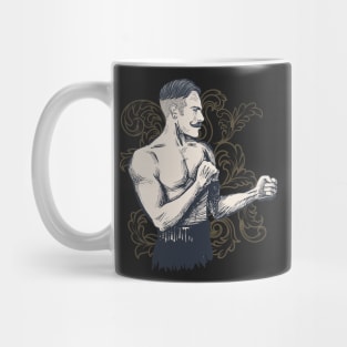 Old Vintage Hipster Bare Knuckle Fighter Mug